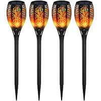 Los mejores  - Ruyilam Llama Luz Solar de Exterior- 4 Pack Antorcha Luces Solares Inalámbricas Impermeables para Jardín- Terraza- Patio…